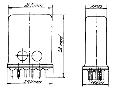 Габаритные размеры реле РЭС-53