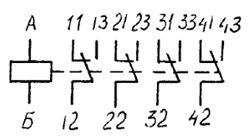 Электрическая схема реле РЭС-53