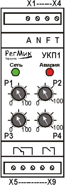 Вид спереди устройства УКП1