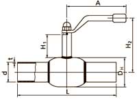 Чертеж крана шарового DN 65-200