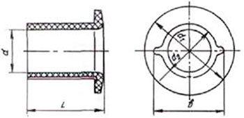 Рис.1. Чертеж проходных втулок серии В (ТУ36-1899-80)