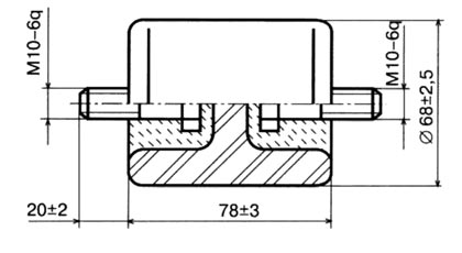 Размеры изолятора 701-II