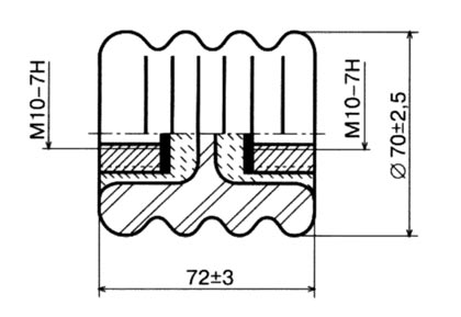 Размеры изолятора 701.1-I