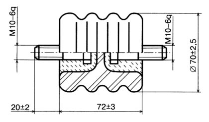 Размеры изолятора 701.1-II